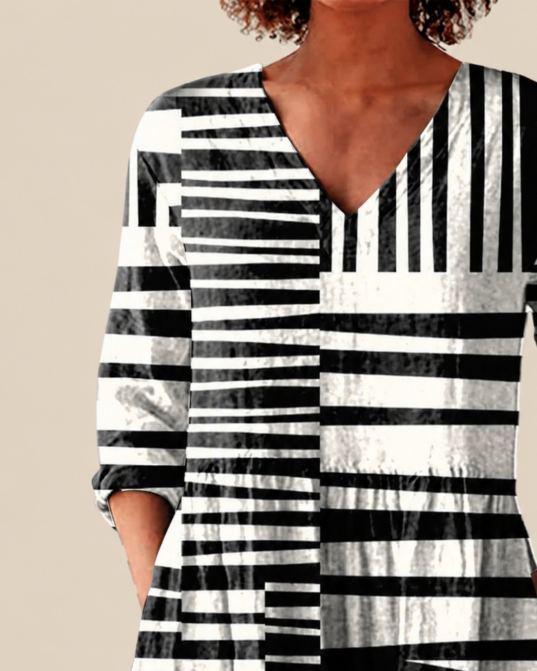 Quinn lange Damenbluse mit Muster