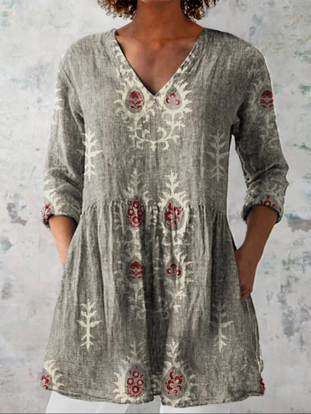 Blair lange Damenbluse mit Muster
