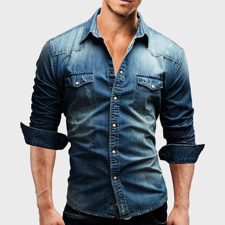 Herren Denim-Hemd Classic – Heidi München