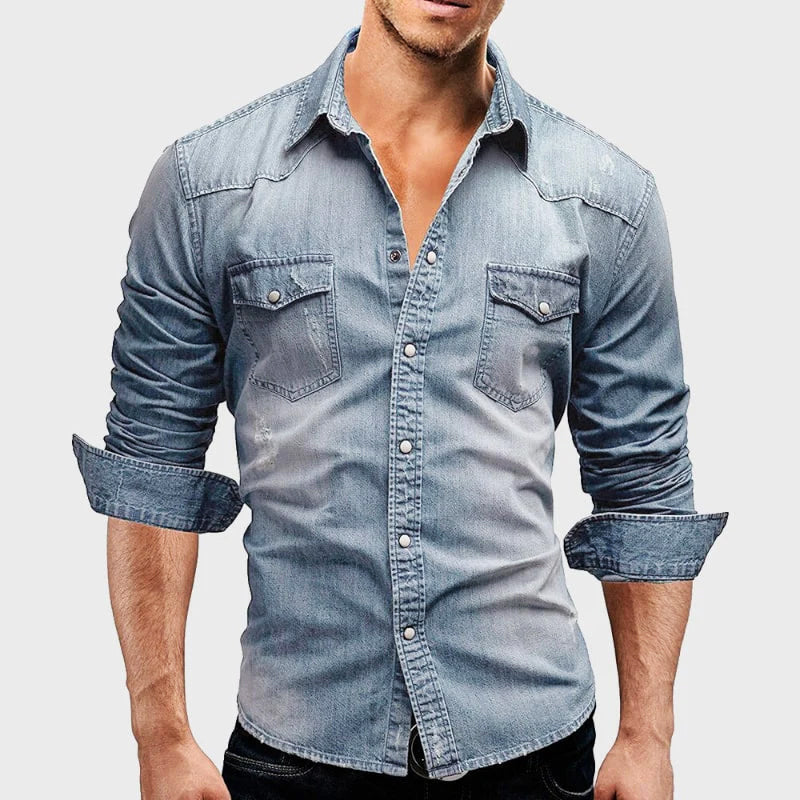 Herren Denim-Hemd Classic – Heidi München