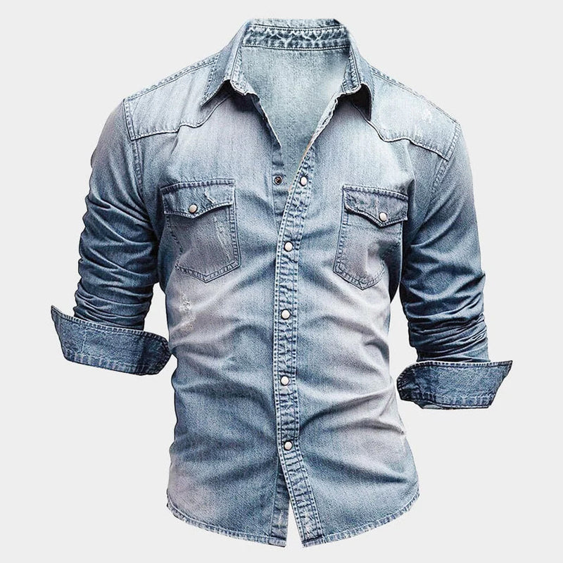 Herren Denim-Hemd Classic – Heidi München