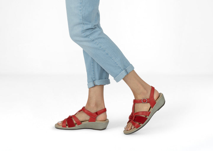 Keilsandalen Damen Rot von Heidi München – Ansicht 4