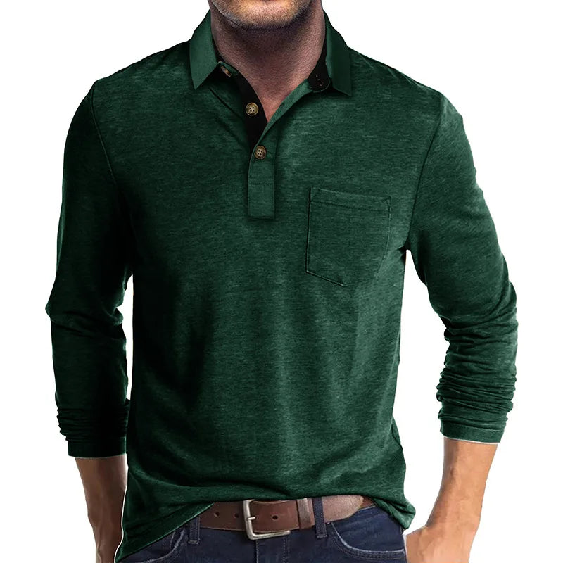 Herren Langarmshirt Unifarben – Heidi München