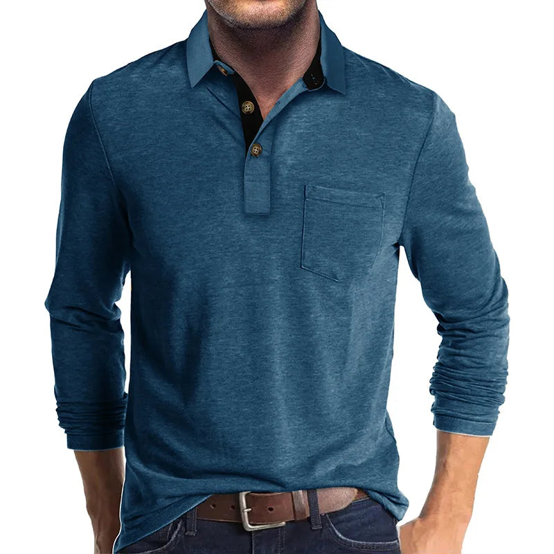 Herren Langarmshirt Unifarben – Heidi München