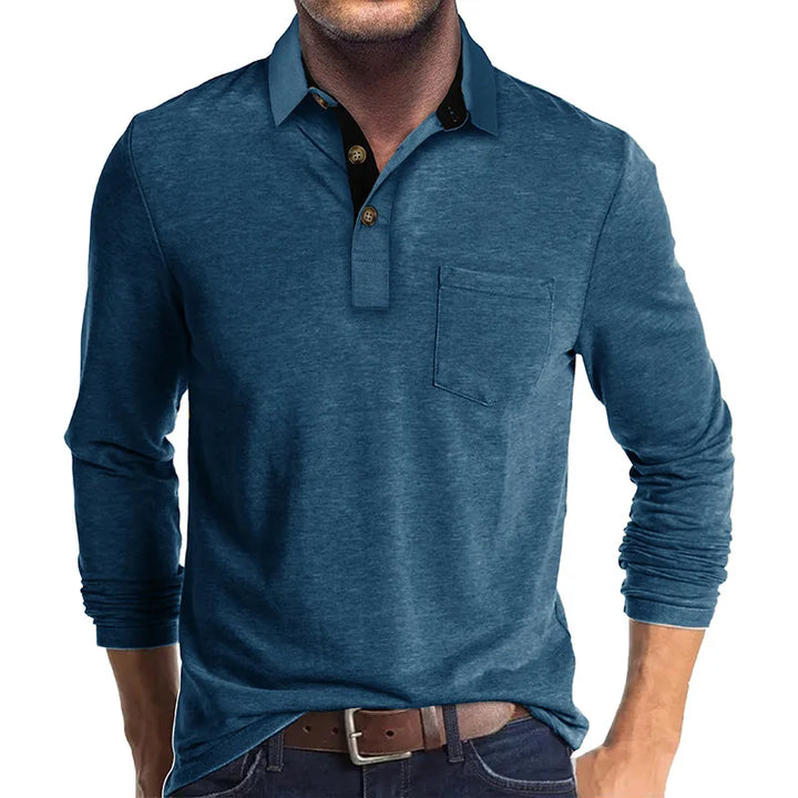 Herren Langarmshirt Unifarben – Heidi München