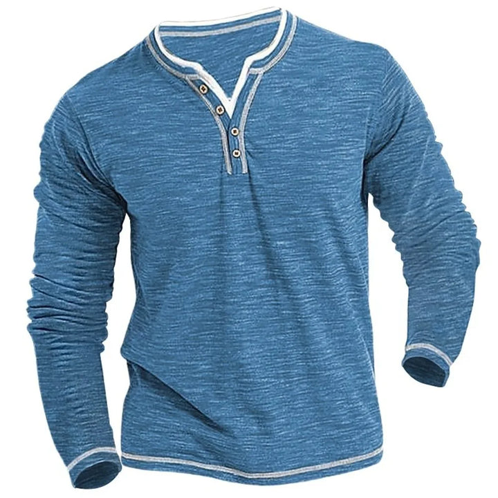 Herren Langarmshirt mit V-Ausschnitt – Heidi München