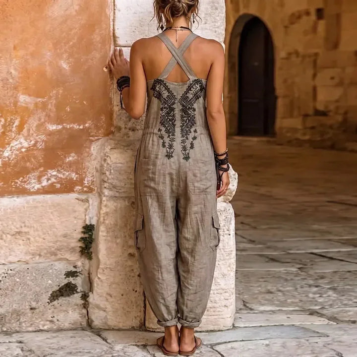 Boho Jumpsuit Damen mit Stickerei von Heidi München – Ansicht 7