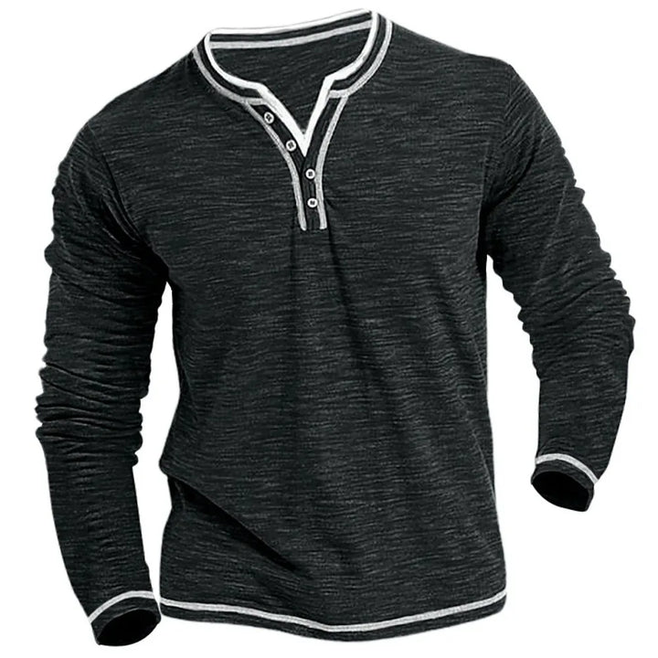 Herren Langarmshirt mit V-Ausschnitt – Heidi München