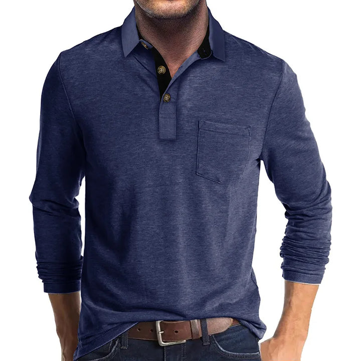 Herren Langarmshirt Unifarben – Heidi München