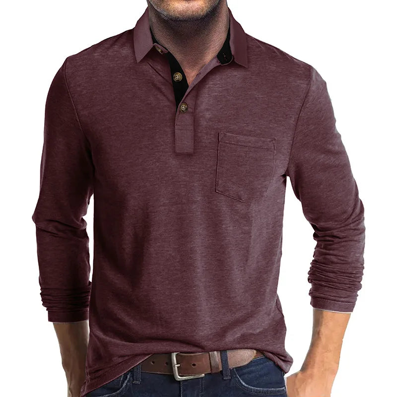 Herren Langarmshirt Unifarben – Heidi München