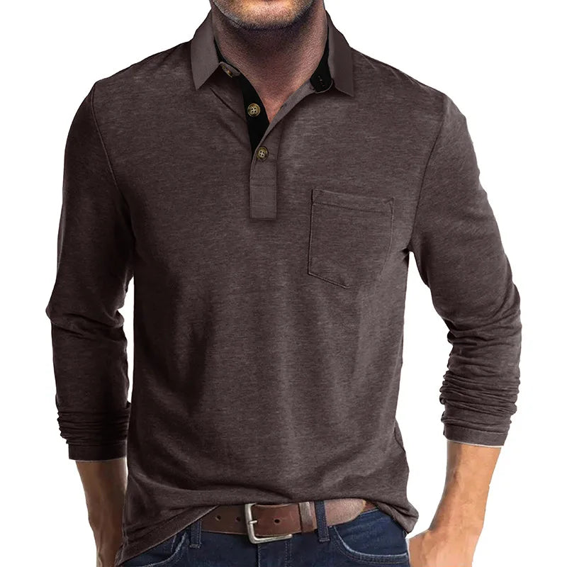 Herren Langarmshirt Unifarben – Heidi München