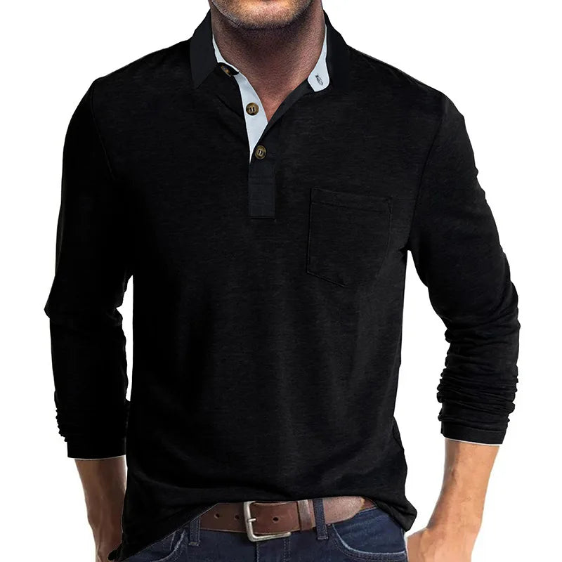Herren Langarmshirt Unifarben – Heidi München