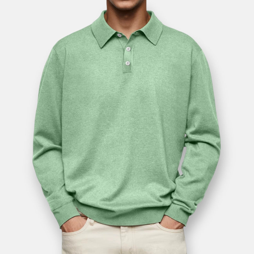 Herren Langarm-Poloshirt Classic – Heidi München