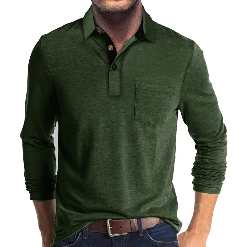Herren Langarmshirt Unifarben – Heidi München