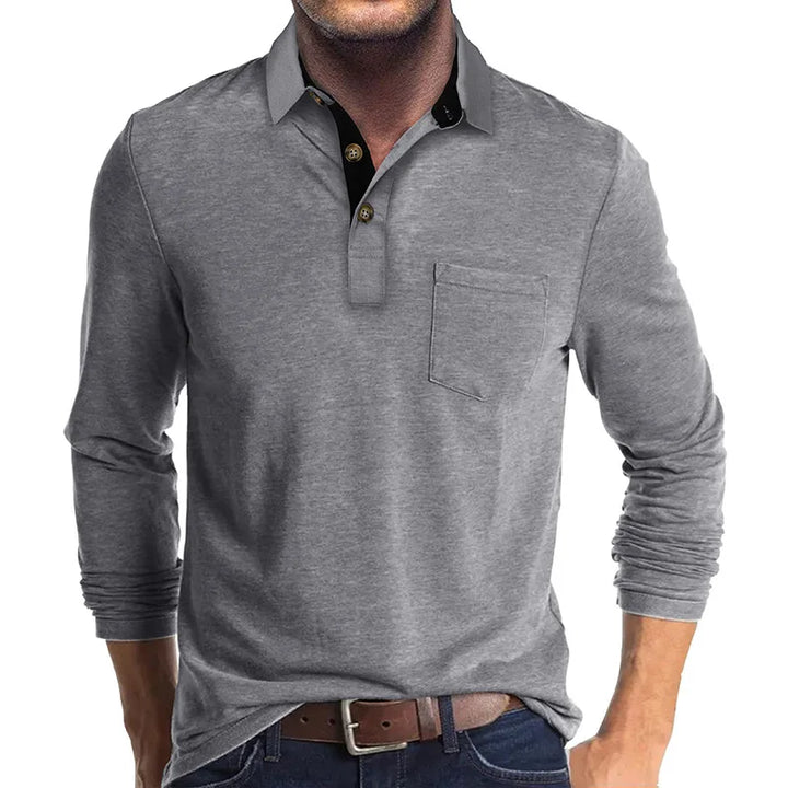 Herren Langarmshirt Unifarben – Heidi München