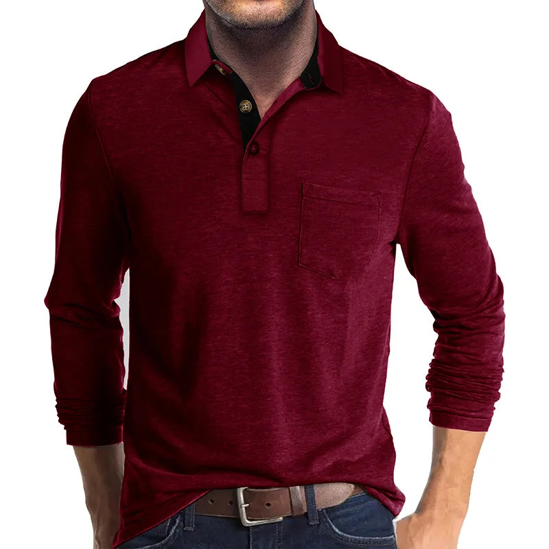 Herren Langarmshirt Unifarben – Heidi München
