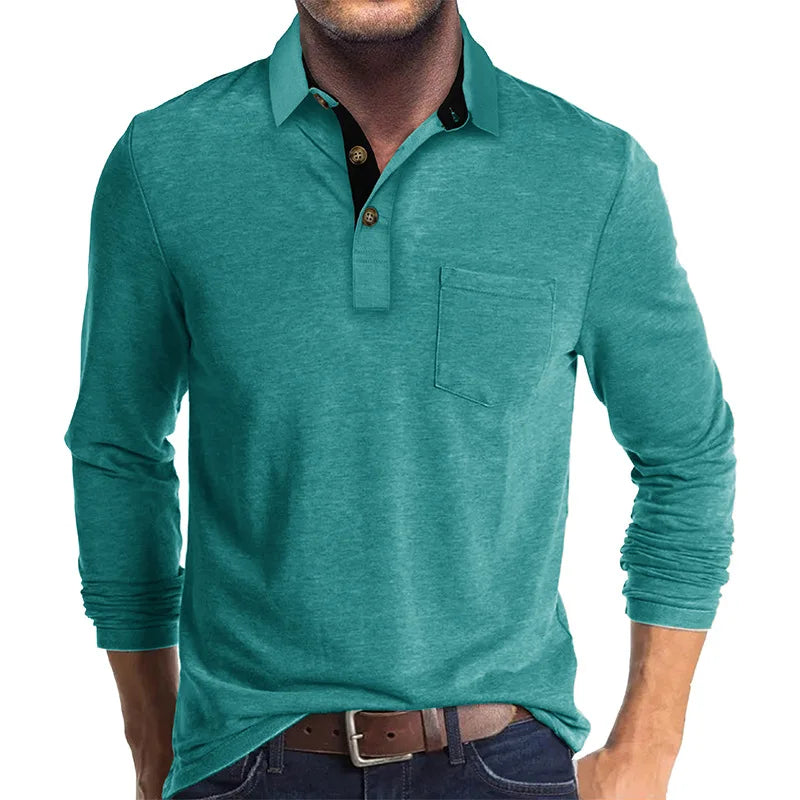 Herren Langarmshirt Unifarben – Heidi München