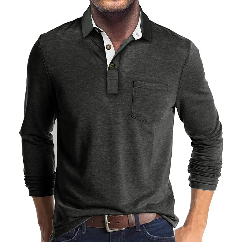 Herren Langarmshirt Unifarben – Heidi München