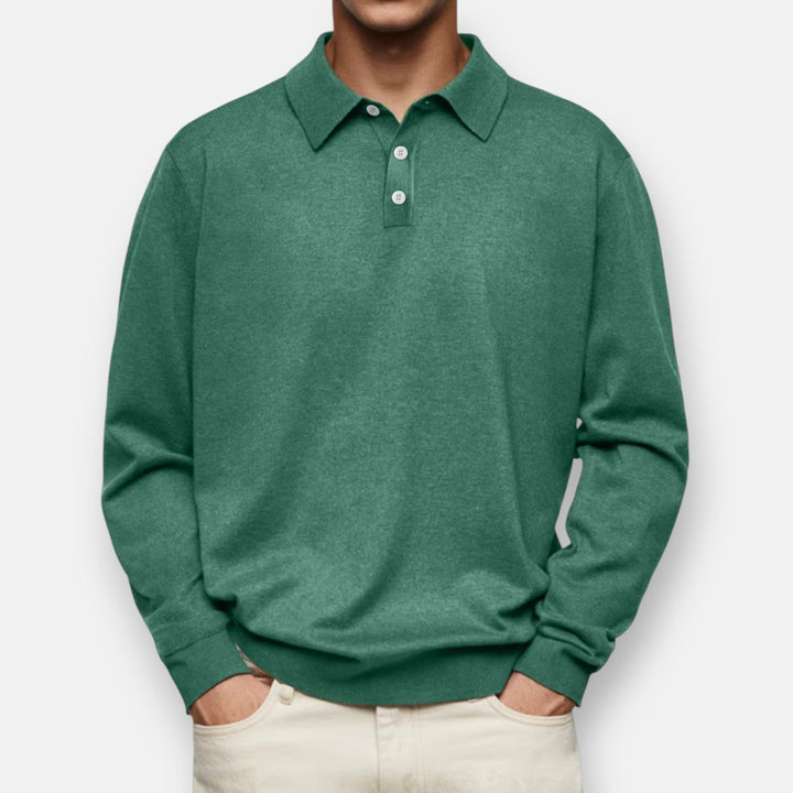 Herren Langarm-Poloshirt Classic – Heidi München