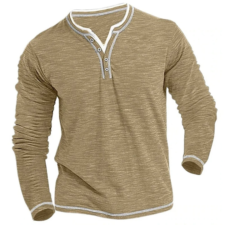 Herren Langarmshirt mit V-Ausschnitt – Heidi München