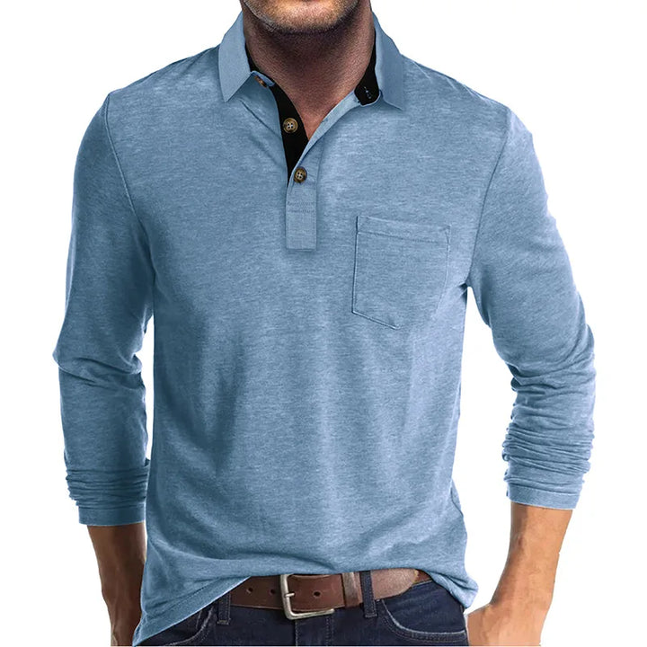 Herren Langarmshirt Unifarben – Heidi München