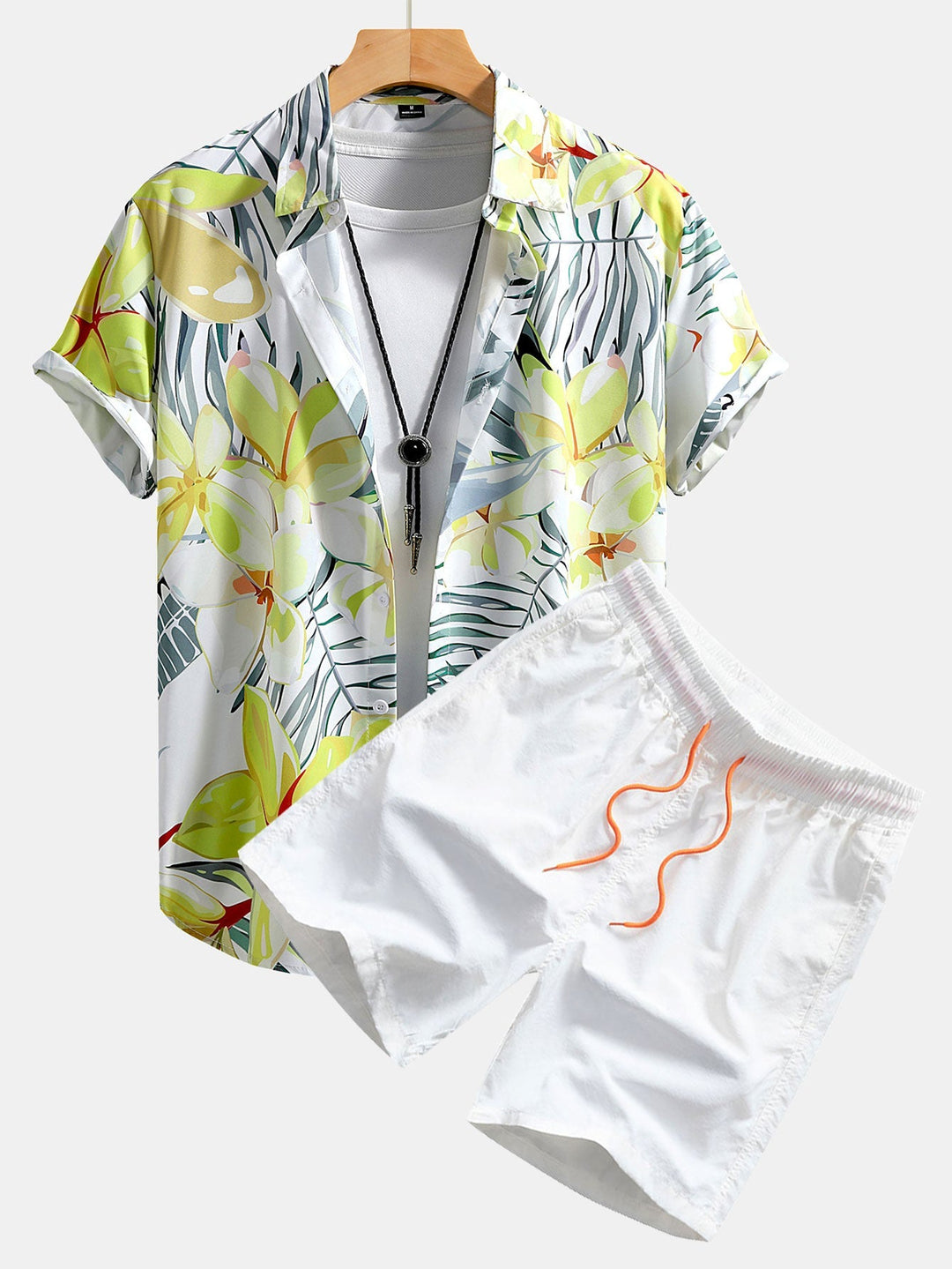 Pflanzenmuster Hemd Badeshorts Set von Heidi München – Ansicht 8