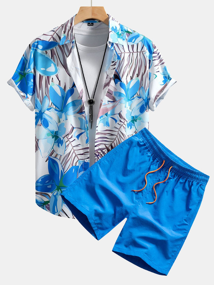 Pflanzenmuster Hemd Badeshorts Set von Heidi München – Ansicht 5