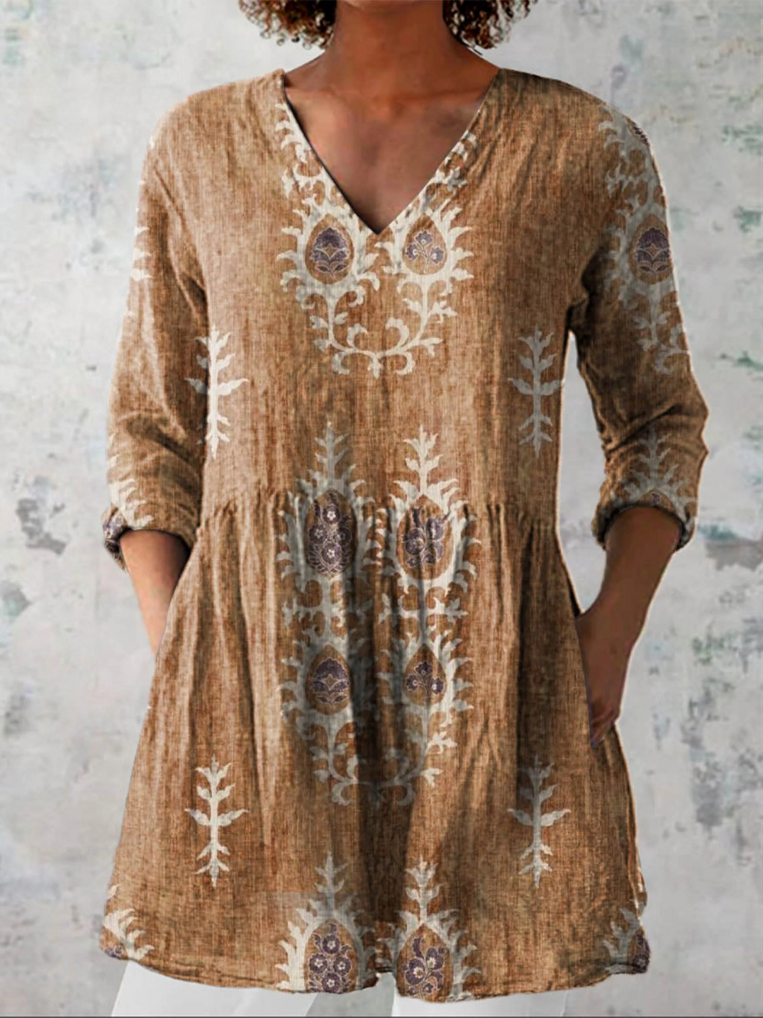 Blair lange Damenbluse mit Muster