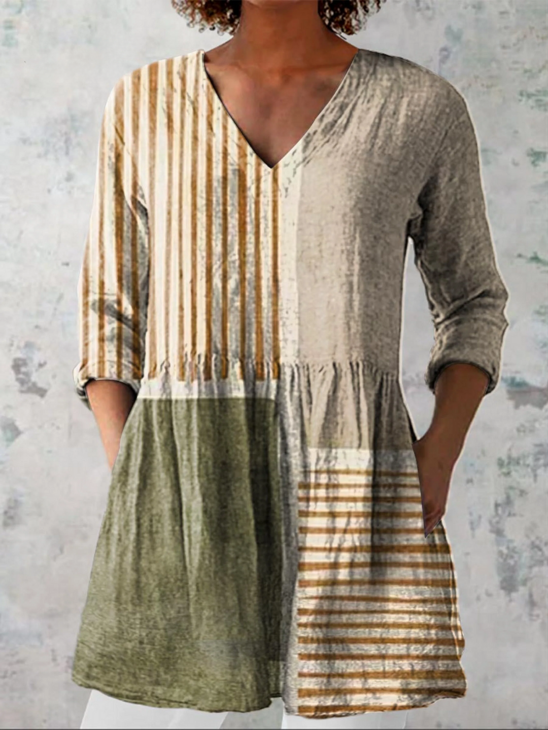 Maeve lange Damenbluse mit Muster