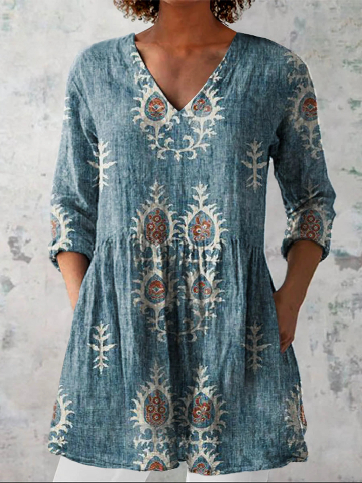 Blair lange Damenbluse mit Muster