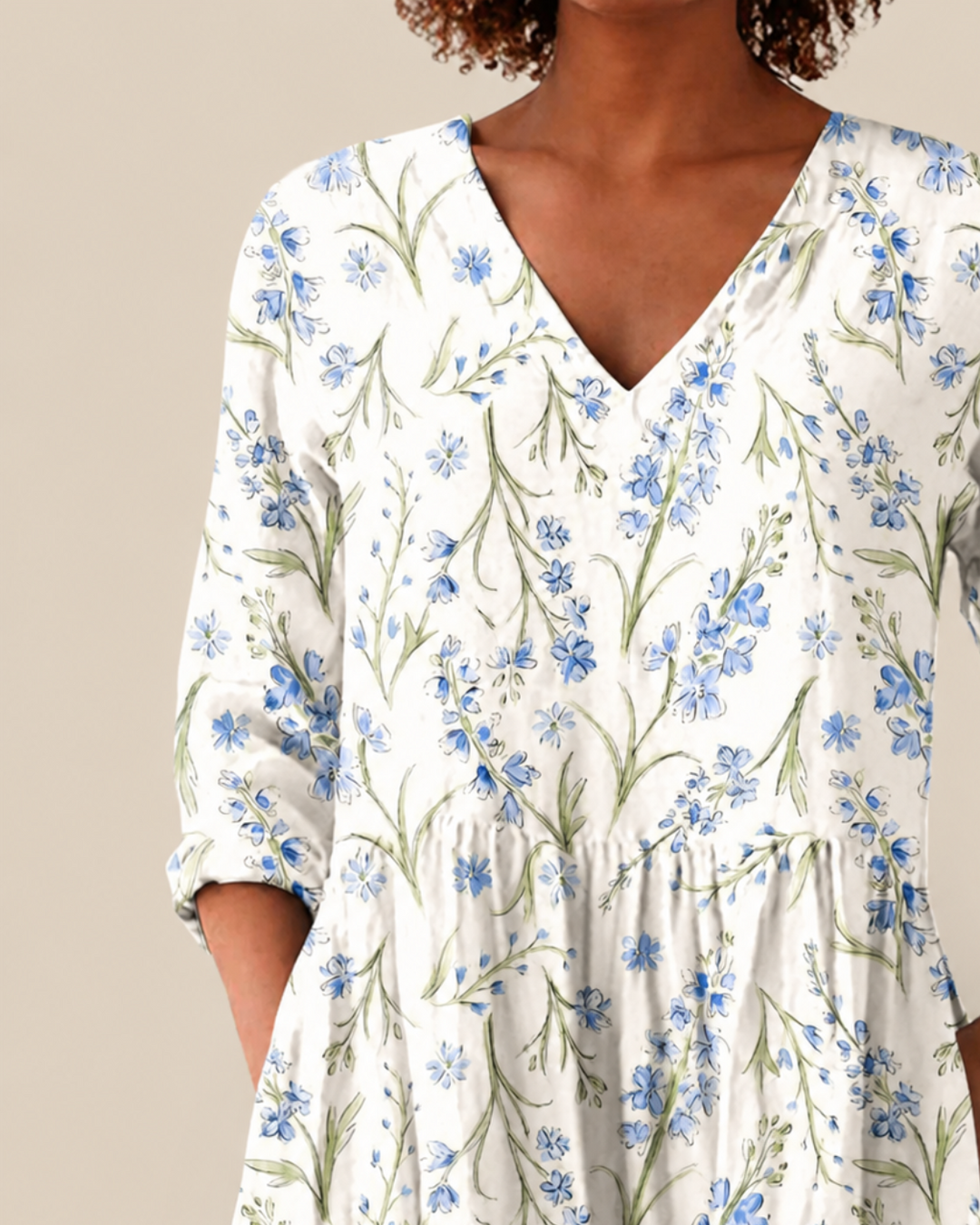 Brielle lange Damenbluse mit Muster