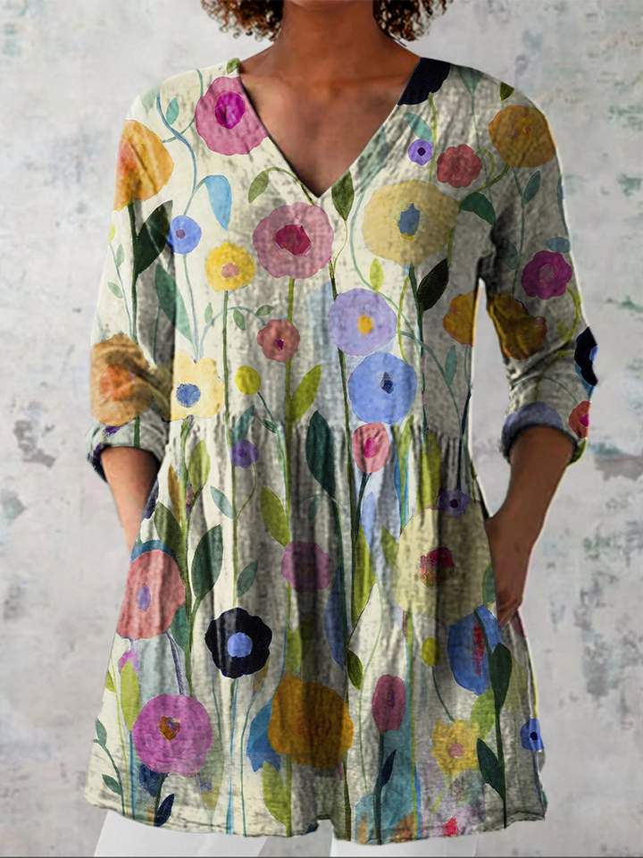 Remi lange Damenbluse mit Muster