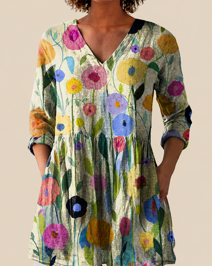 Remi lange Damenbluse mit Muster