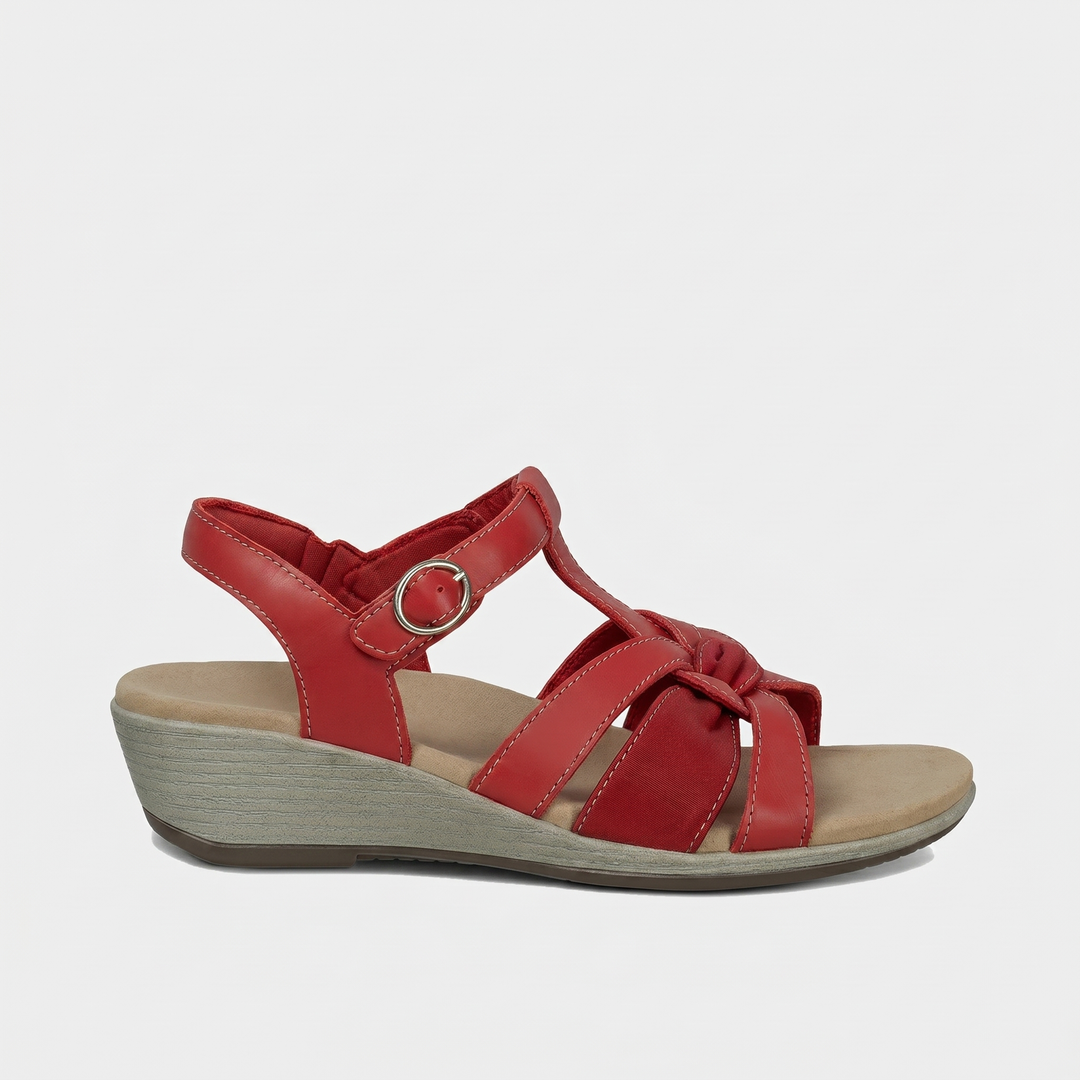 Keilsandalen Damen Rot von Heidi München – Ansicht 5