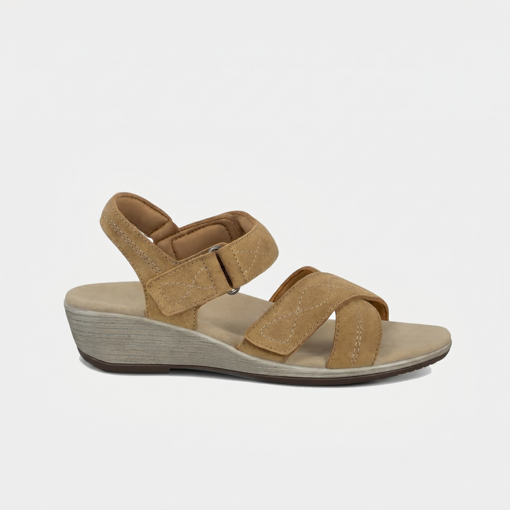 Keilsandalen Damen Kamelbraun von Heidi München – Ansicht 4