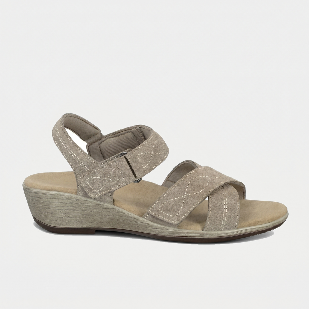 Keilsandalen Damen Kamelbraun von Heidi München – Ansicht 6