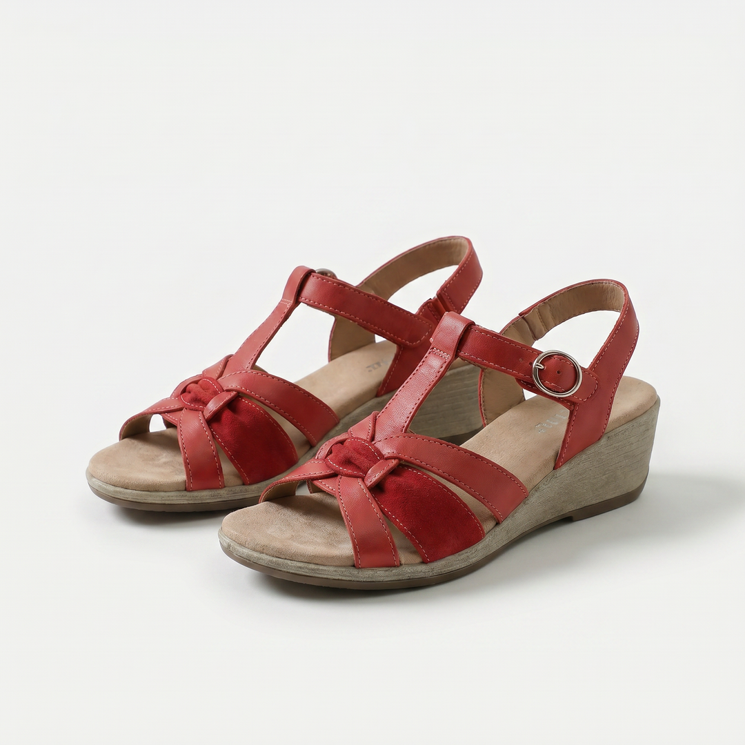 Keilsandalen Damen Rot von Heidi München – Ansicht 1