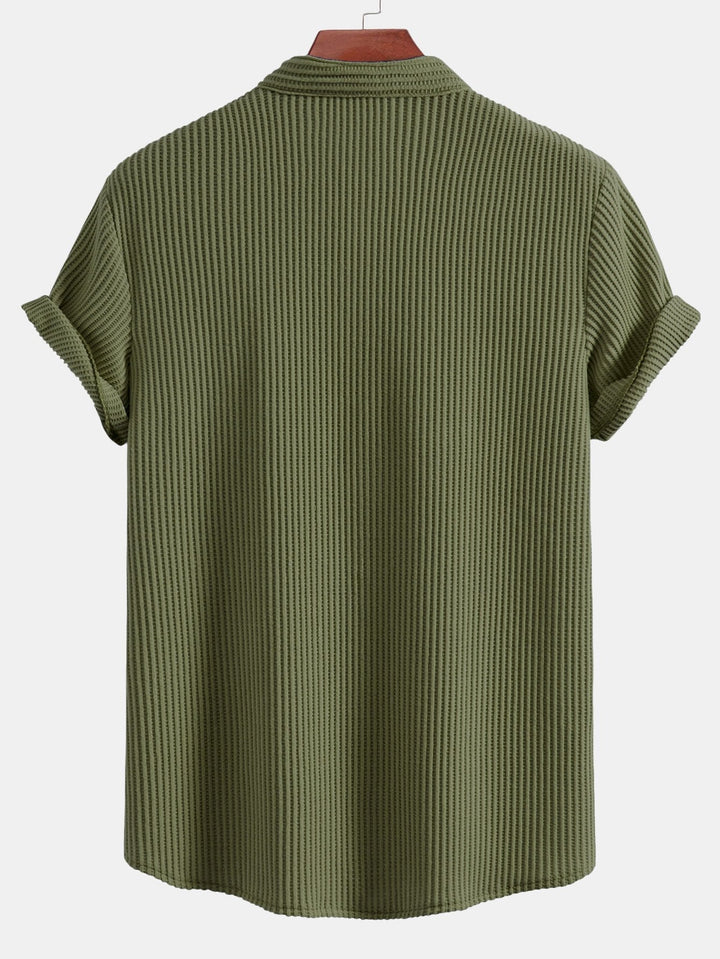 Waffel Stehkragen Hemd Shorts Set von Heidi München – Ansicht 14