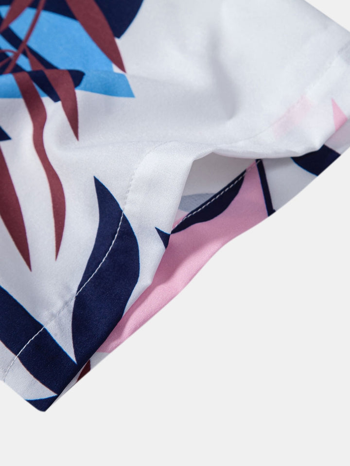 Blätter Print Hemd Badeshorts Set von Heidi München – Ansicht 5
