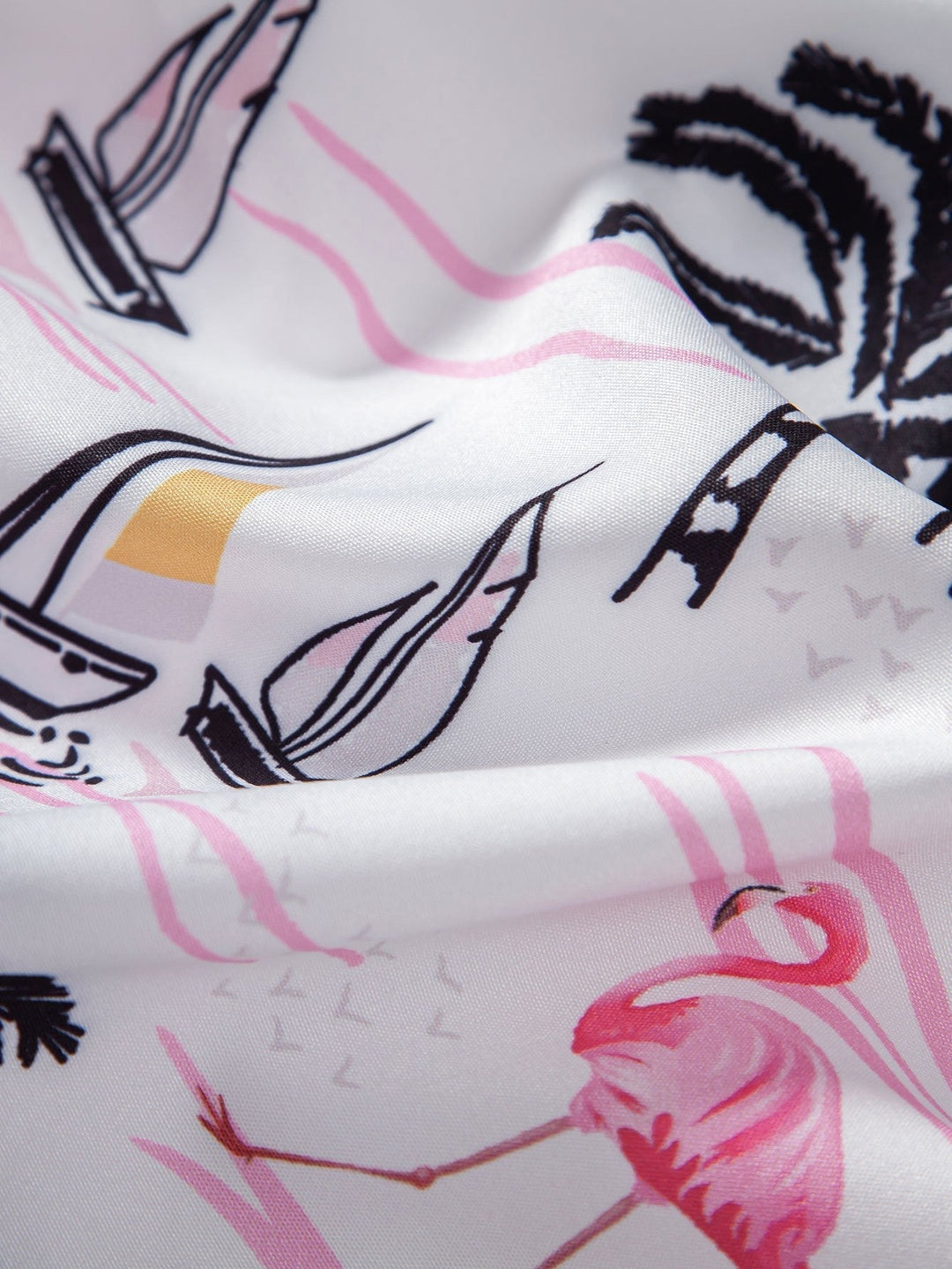 Palmen Flamingo Hemd Badeshorts Set von Heidi München – Ansicht 4