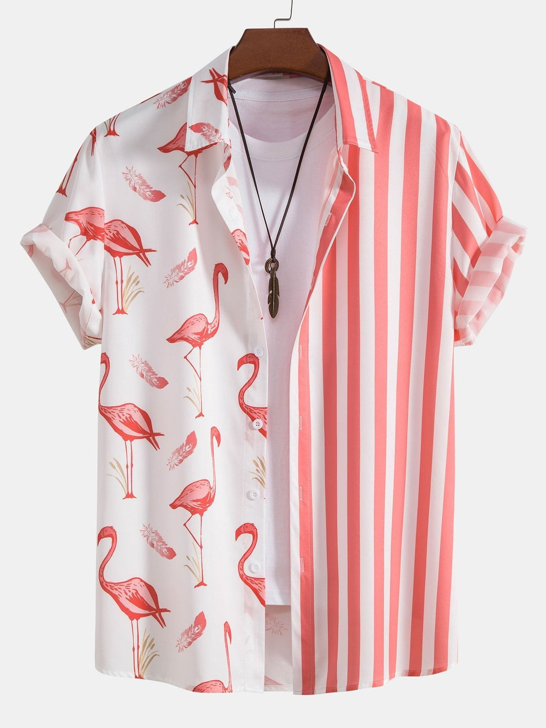 Flamingo Streifen Hemd Badeshorts Set von Heidi München – Ansicht 7