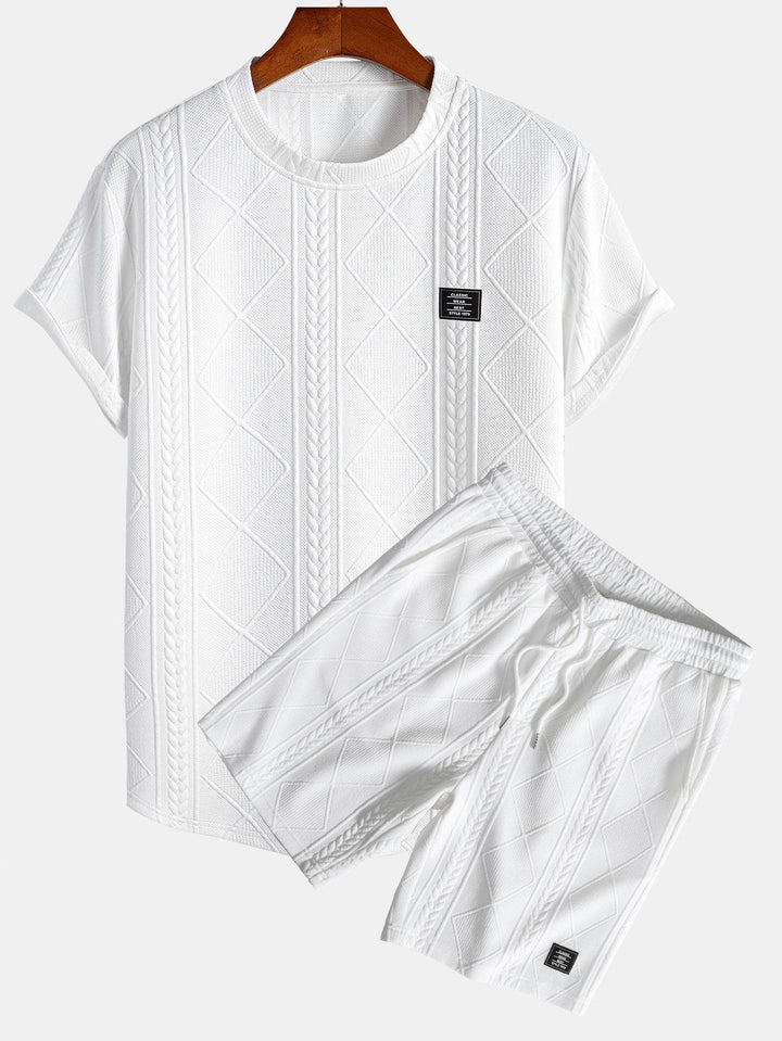 Jacquard T-Shirt Shorts Set Geometrisch von Heidi München – Ansicht 14