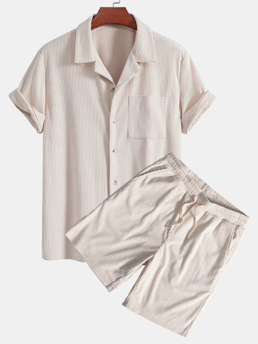 Cord Hemd Shorts Set Herren Kurzarm von Heidi München – Ansicht 12