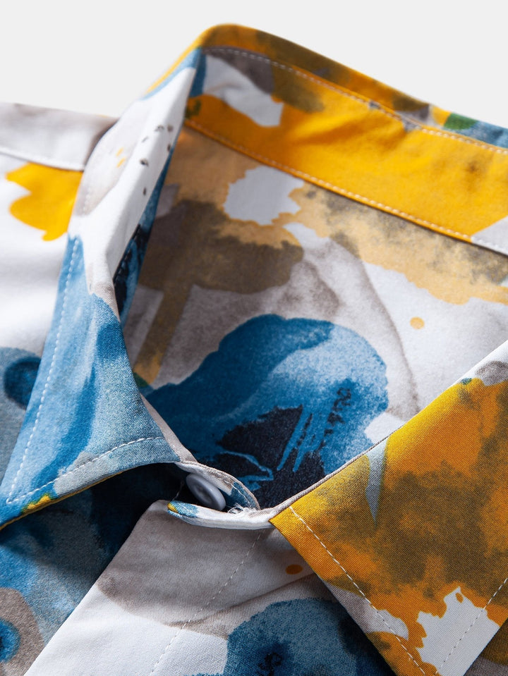 Tintenblaues Blumen Hemd Badeshorts Set von Heidi München – Ansicht 5