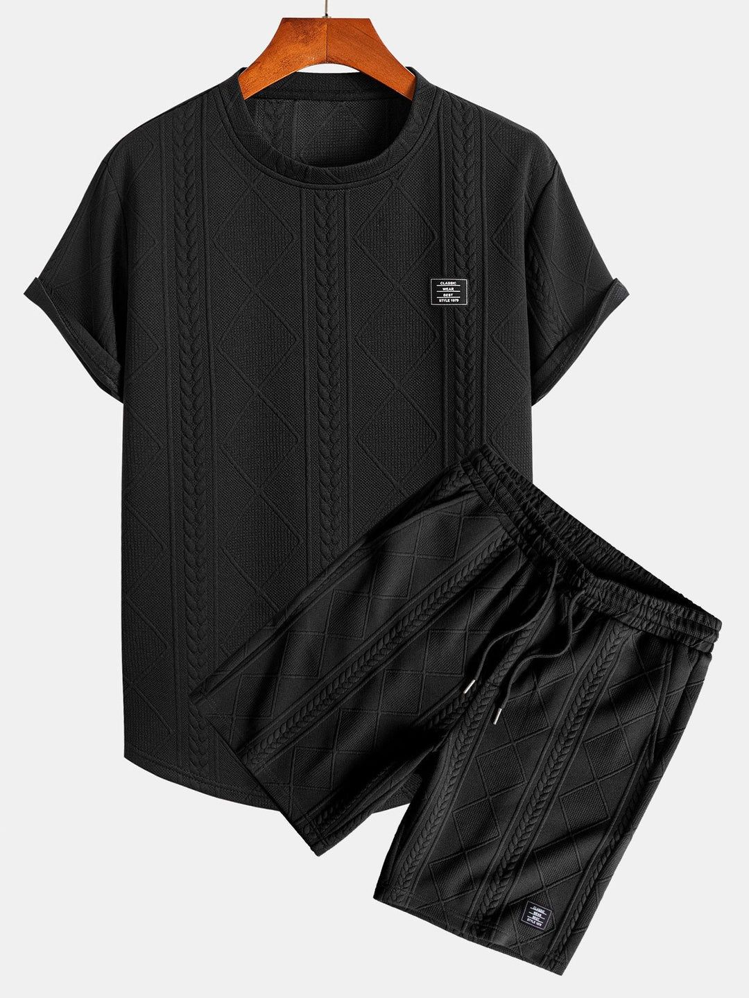Jacquard T-Shirt Shorts Set Geometrisch von Heidi München – Ansicht 13