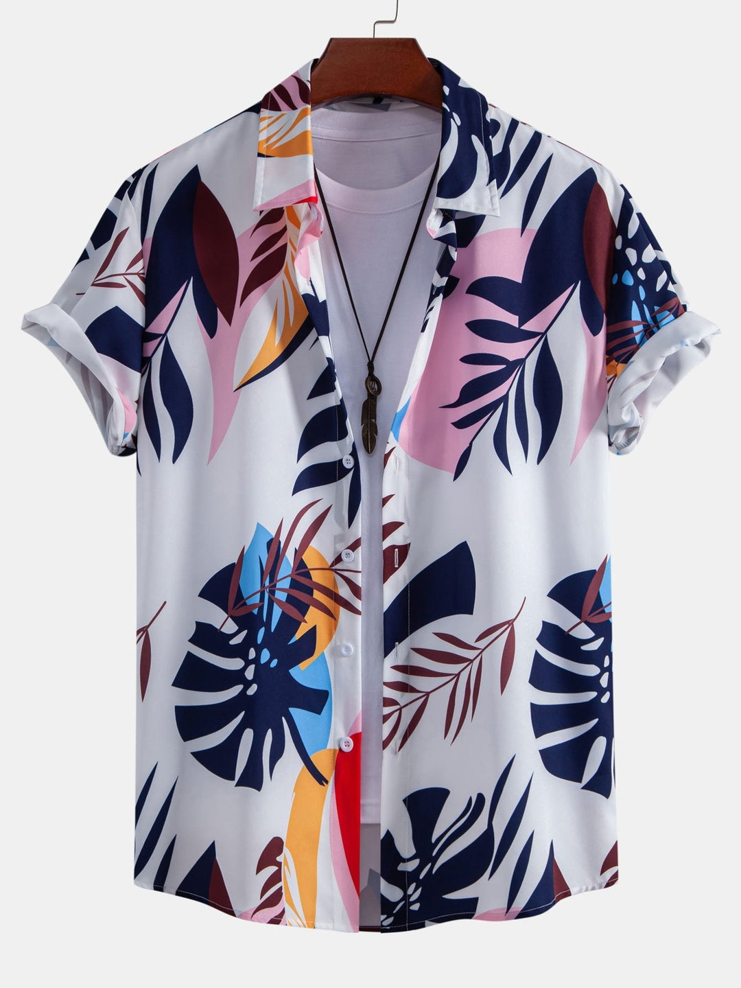 Blätter Print Hemd Badeshorts Set von Heidi München – Ansicht 10
