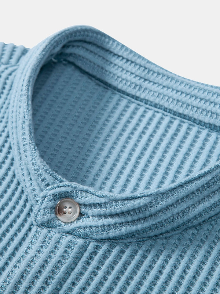 Waffel Stehkragen Hemd Shorts Set von Heidi München – Ansicht 8