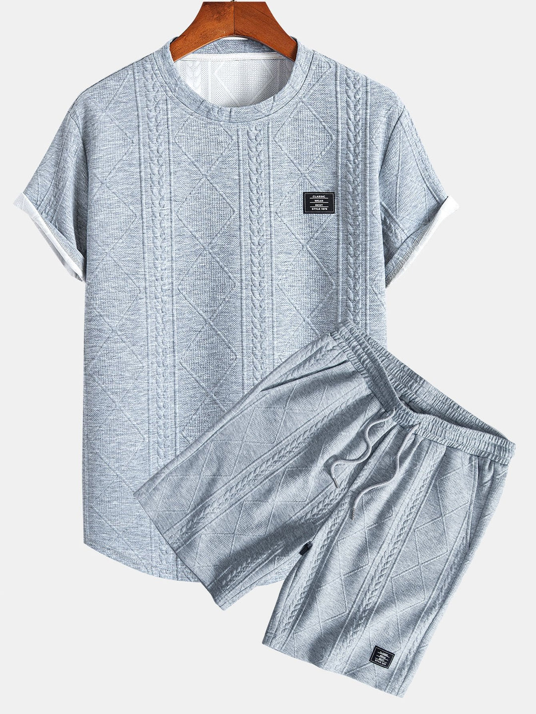 Jacquard T-Shirt Shorts Set Geometrisch von Heidi München – Ansicht 12
