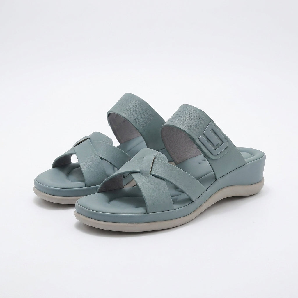 Sommer Slipper Damen mit Kreuzriemen von Heidi München – Ansicht 1