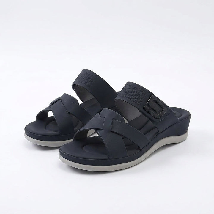 Sommer Slipper Damen mit Kreuzriemen von Heidi München – Ansicht 3